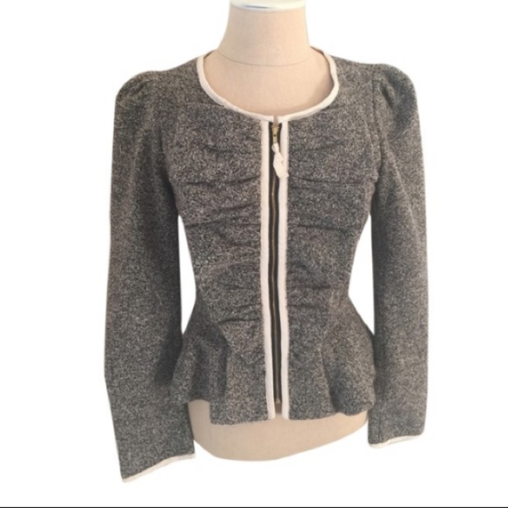 Anthropologie Elevenses Grey Blazer